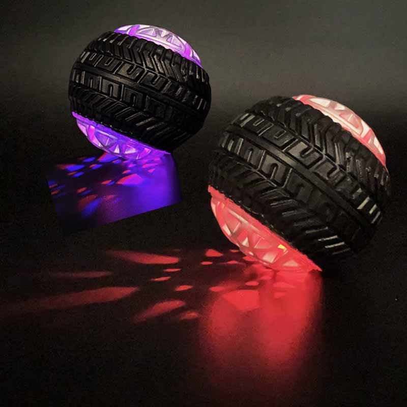 Light-emitting Bouncy Ball Toys Creative 3D Three-dimensional Simulation Wheel Modeling Round Squeeze Ball Bouncy Ball Toys