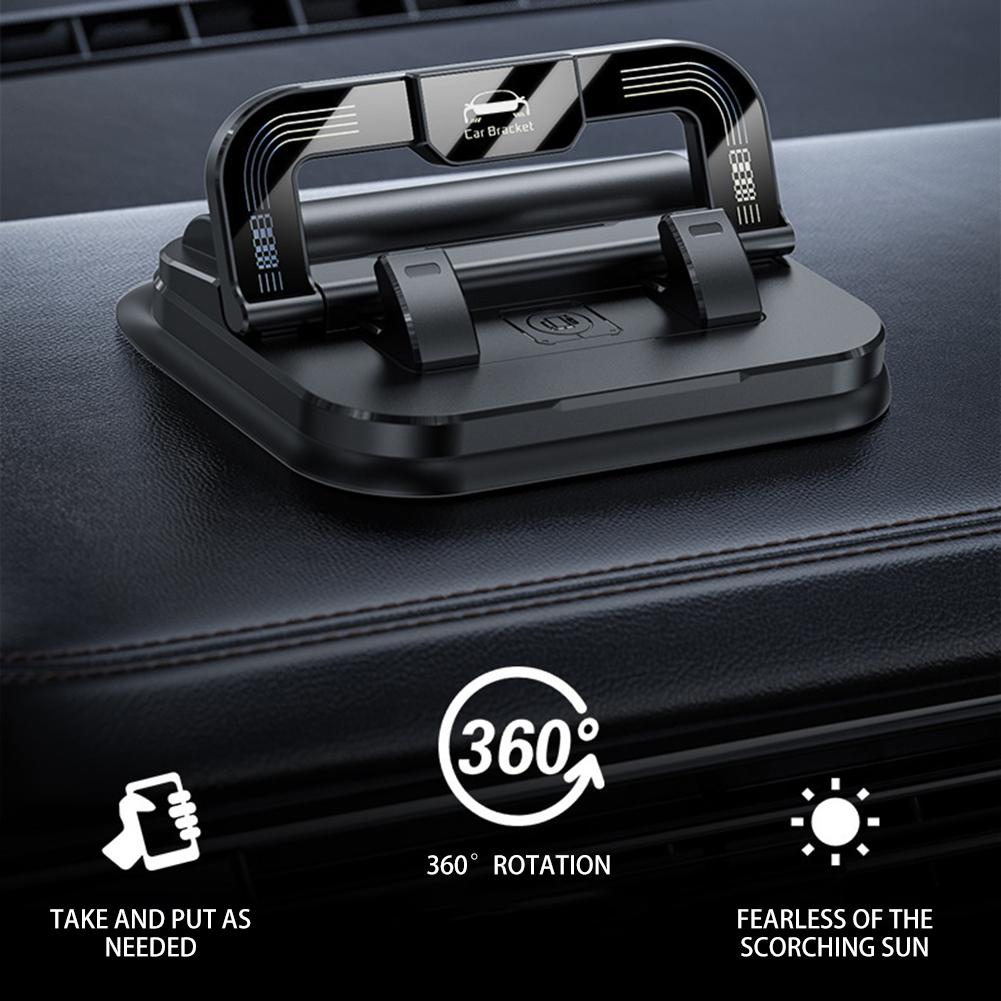 2-in-1 360° Rotation Dashboard Phone Holder for Car Number Plate Universal Mobile Phone Holder Support for Huawei iPhone Samsung