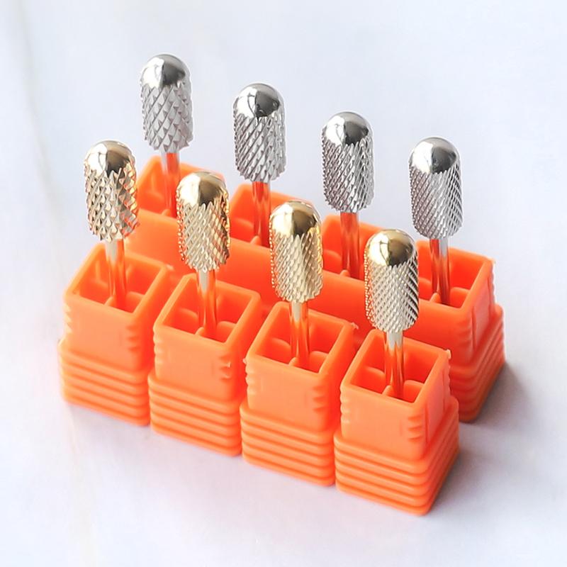 Tungsten Carbide Milling Cutter Nail Drill Bits For Electric Manicure Machine Pedicure Gold Silver Nails Files Accessories