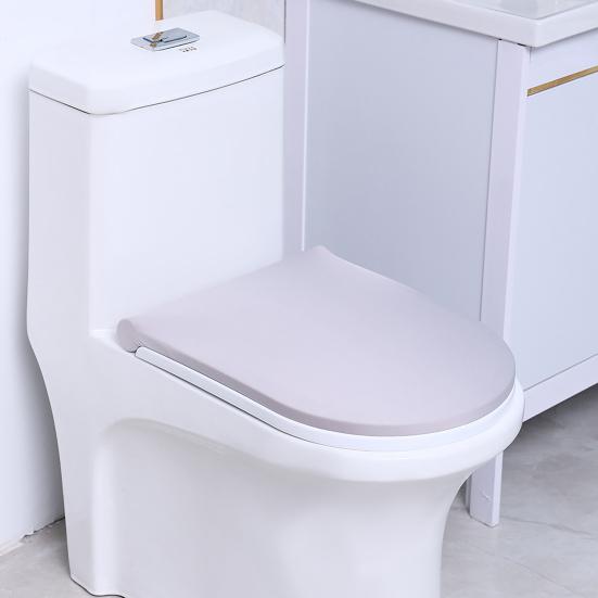 Toilet Dust Cover Solid Color Firm Elastic Strap Seasonal Toilet Cover Home Style Toilet