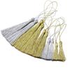 30pcs Gold Silver Color Tassels Polyester Silk Fringes with Cord Loop For DIY Handmade Bookmark Keychain Jewelry Decor Materials