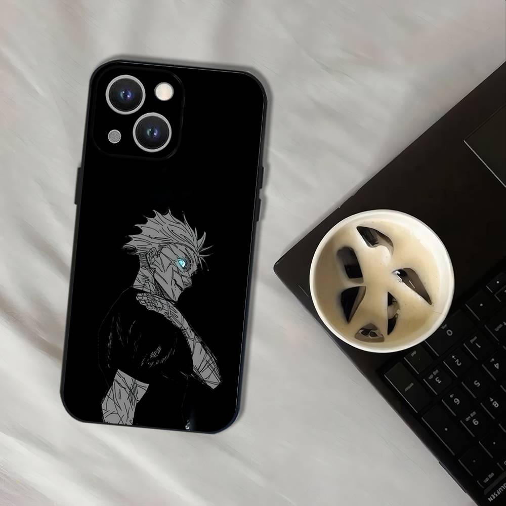 

Чохол для телефону з аніме Годжо С-Сатору для iPhone 17,16,15,14,13,12,11,Pro,XS,Max,XR,Plus,E,SE4,Mini Чорний м який чохол iPhone14Plus