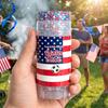 Patriotic Red White and Blue Body Glitter Stick, 4th of July Accessories for Women Kids, Sparkling Face Hair Glitter