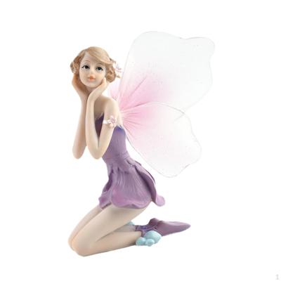 Fairy Figurine Girl Sculpture for Home Decoration Resin Angel Ornament Table And Shelf