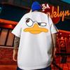 2023 Summer New Print Retro Wash 100% Pure Cotton Harajuku T-shirt 2023 Street Clothing Hip Hop Men's Street Fitness Clothing
