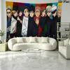 Anime Jujutsu Kaisen Wandteppich Ästhetischer Wandbehang Bedruckte Stoffdecke Dekorative Wandteppiche für Schlafzimmer Wohnzimmer Heimdekoration