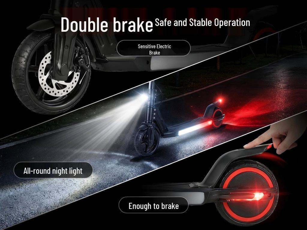 Teen & Child Folding Electric Scooter with Lithium Battery and LED Display