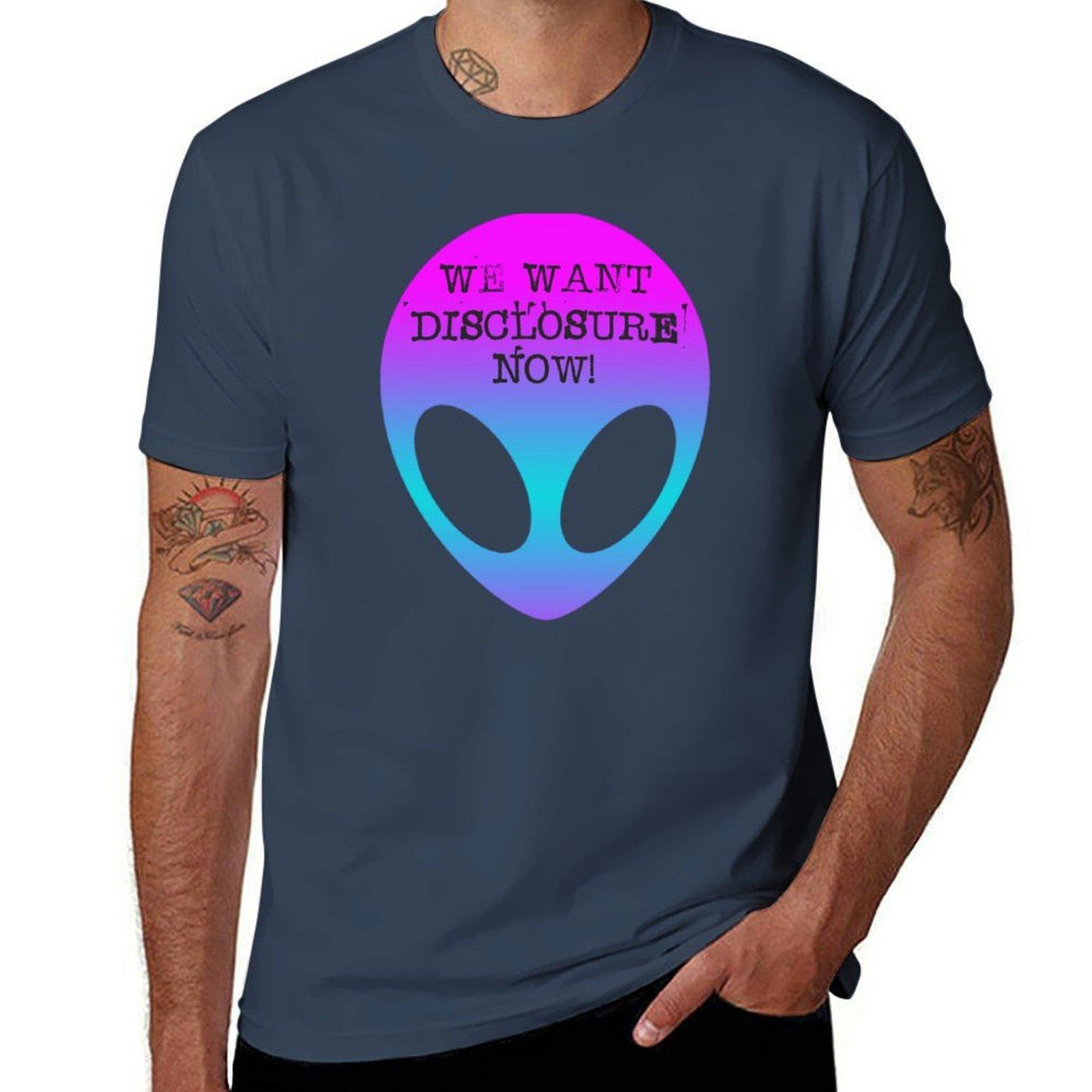 We Want Disclosure Now Tshirt Work Basic Short Sleeve Top S