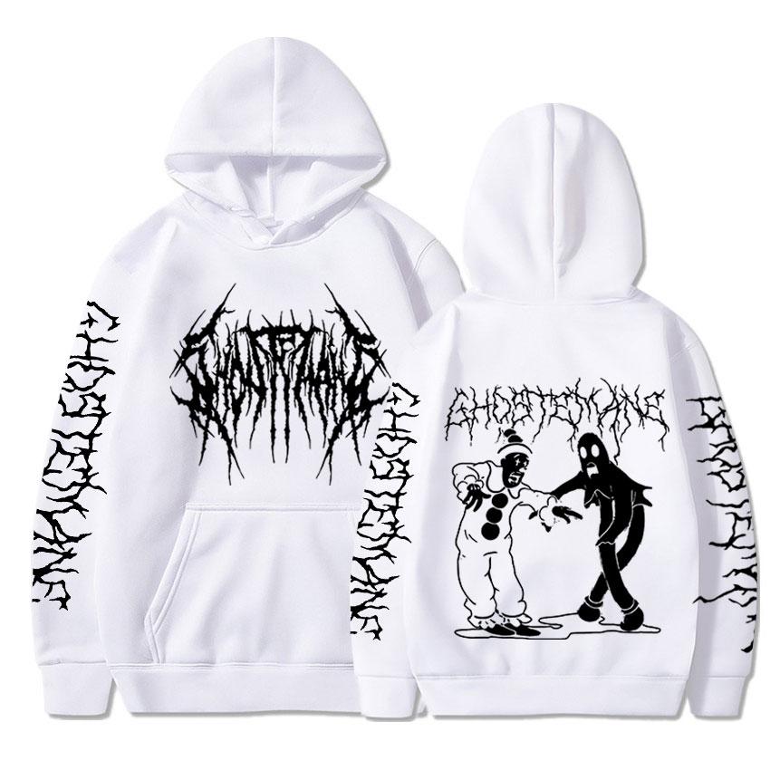 Ghostemane Mikina s potiskem na obou stranách Pánská Móda Hip Hop Metal Rock Mikiny Gotické Oversize Mikina Tepláková souprava Streetwear
