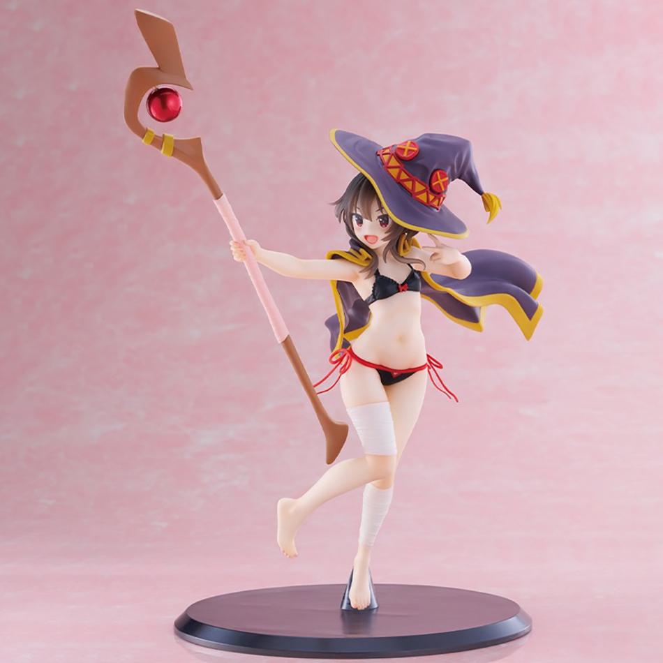 14cm God's Blessing on This Wonderful World Aniem Figure Megumin Swimsuit Sexy Anime Girl Figure PVC Collectibl Model Dolls Toys