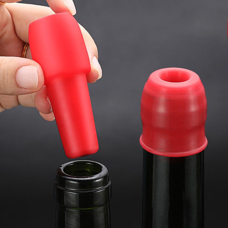 Silikonová zátka na víno Utěsnění lahví na nápoje Opakovaně použitelná zátka na láhve vína