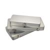 1Pcs Home Office Supplies Durable Silvery Gray Metal Rectangular Box With Lid-Ideal For Bills Cosmetics Storage