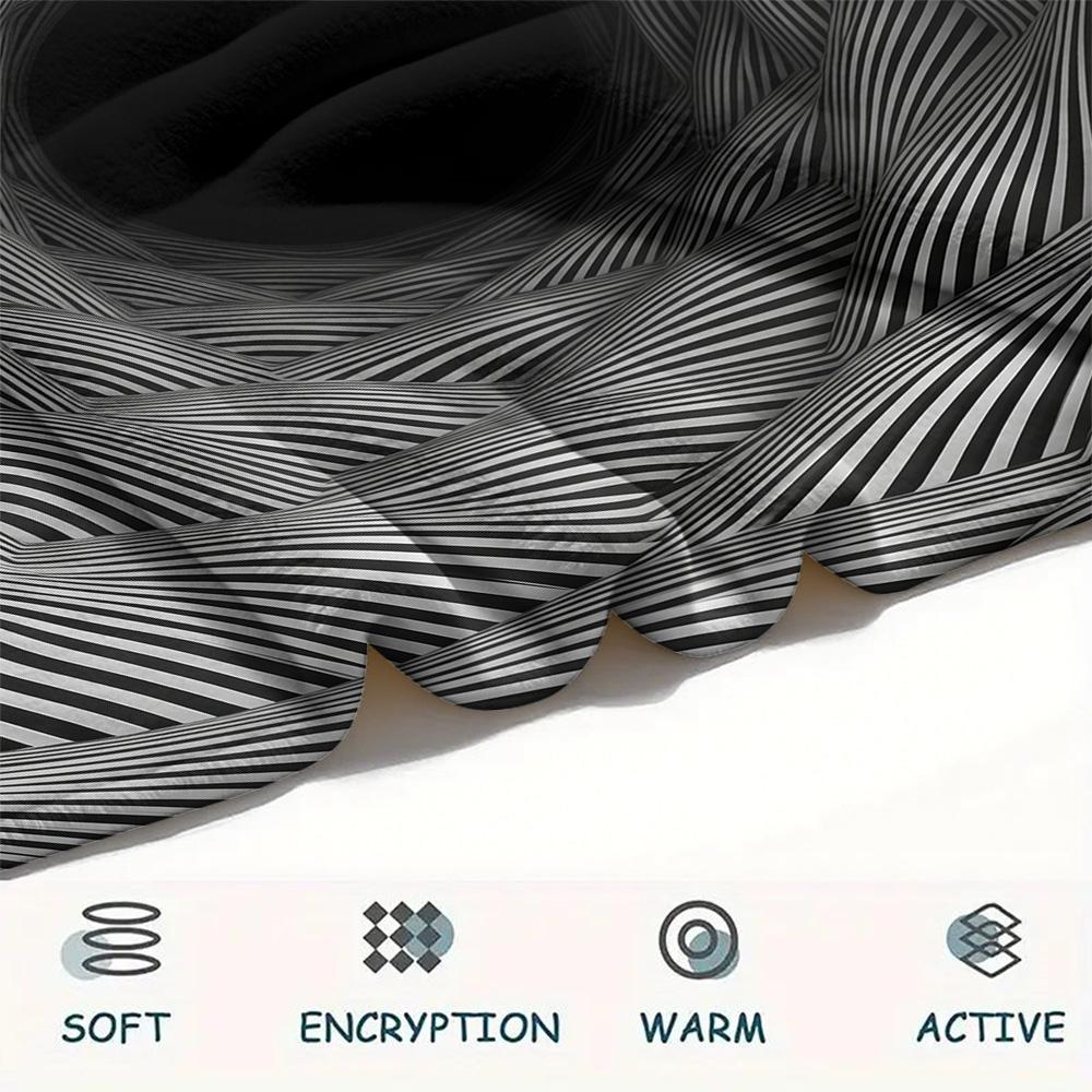 1PC Visual effects  Print FlAannel Blanket, High quality Comfortable for All Seasons, Home Decor, Warmth and Comfort