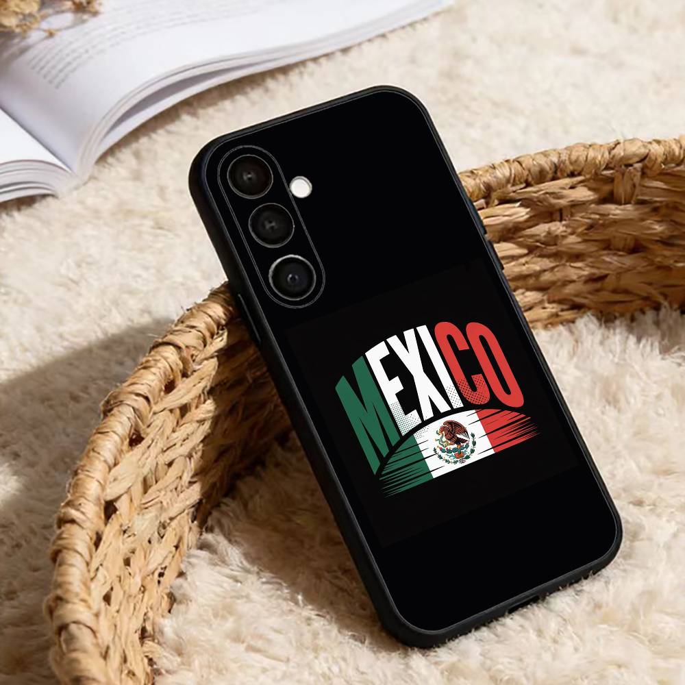 Mexico Flag Phone Case For Samsung Galaxy A91,80,73,72 ,71,53,52,32 ,31,22,21s,20,Soft Black Case
