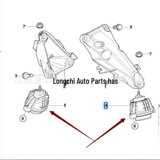 Engine Mount Rubber Pad for BMW 3 Series E90/E90 LCI