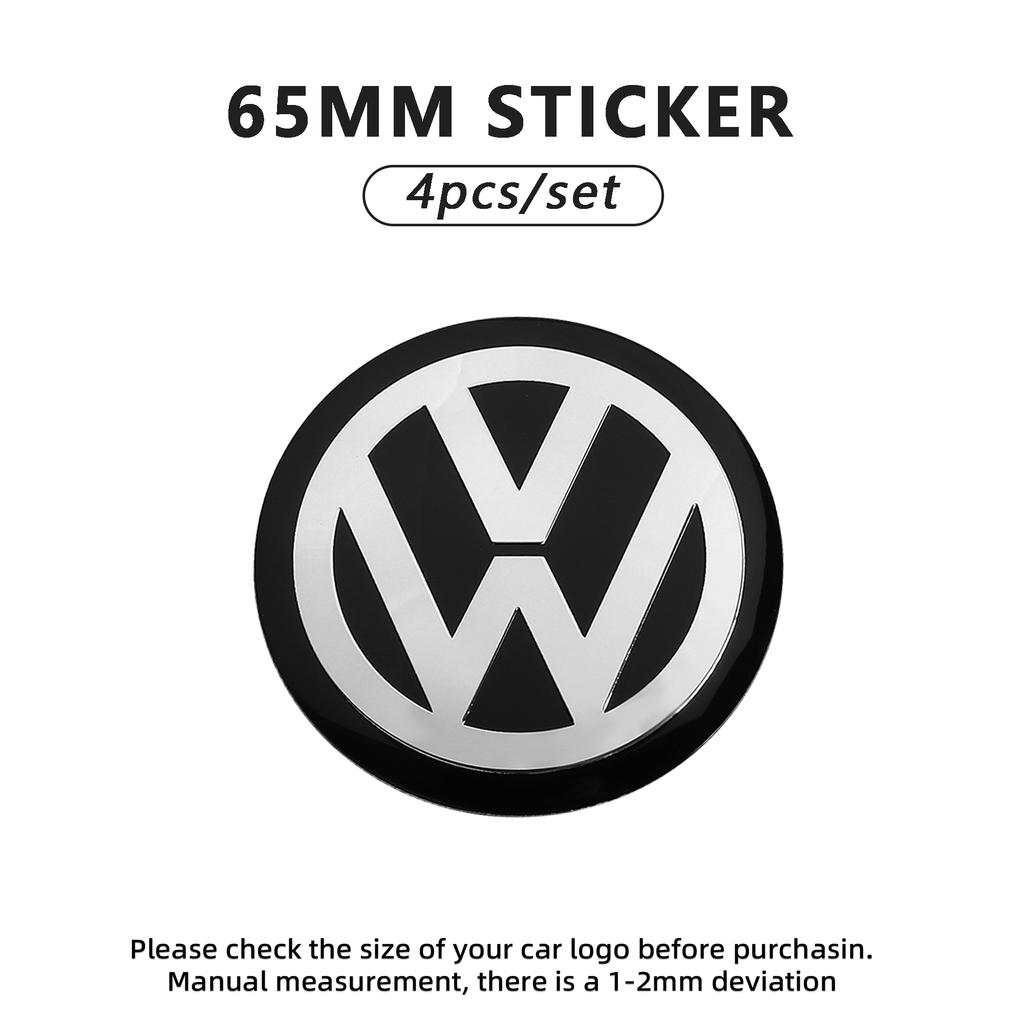 W1314PCS 56/60/65mm Car Wheel Center Hubcaps Sticker For Volkswagen GTI Polo Sharan Golf Scirocco Touran Touareg Jetta Tcross Tiguan