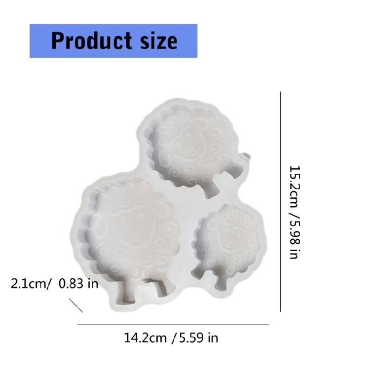 Animal Sheep Statue Silicone Molds for Candle Soap Chocolate Candy Cake Fondant Decoration Cement Gypsum Silicone Molds