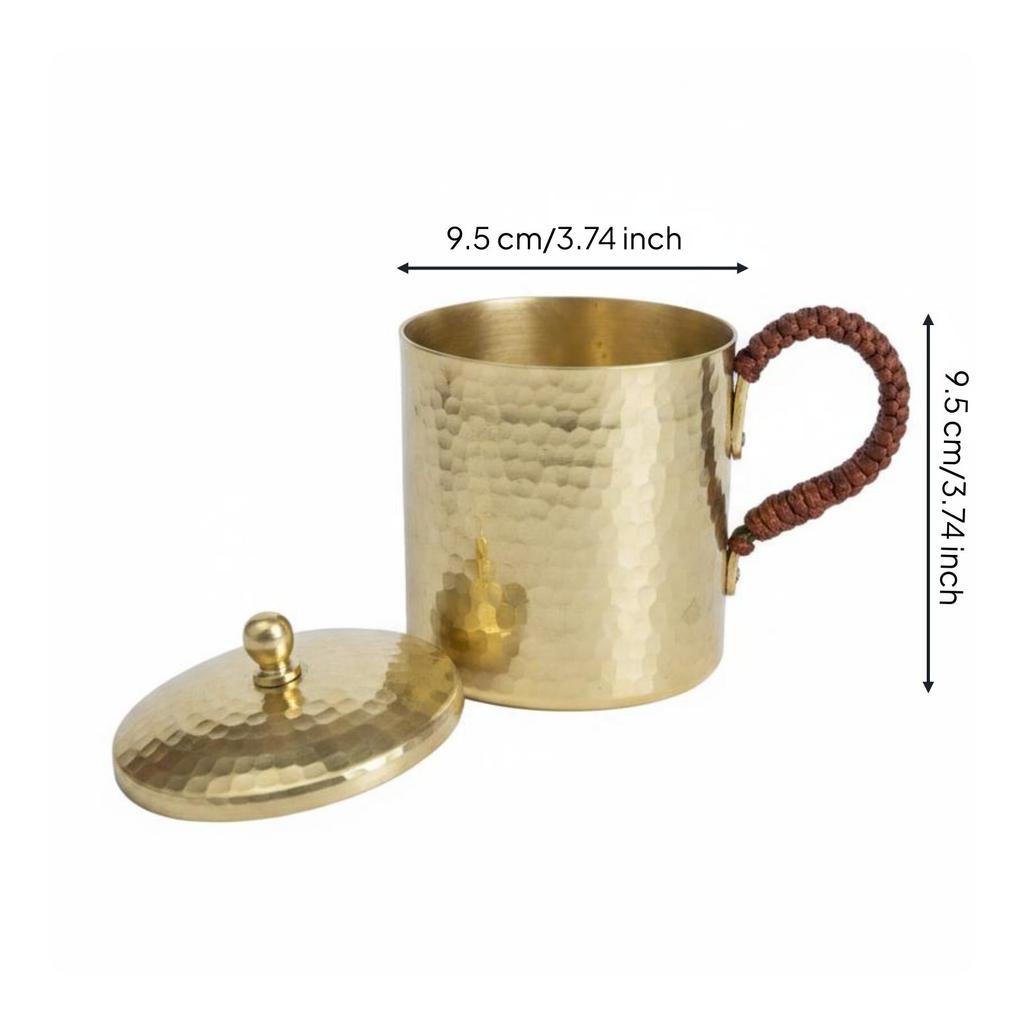 Hammered Copper Mug Handmade Copper Mug Polished Outside Metal Tea Cup for Beer Serving