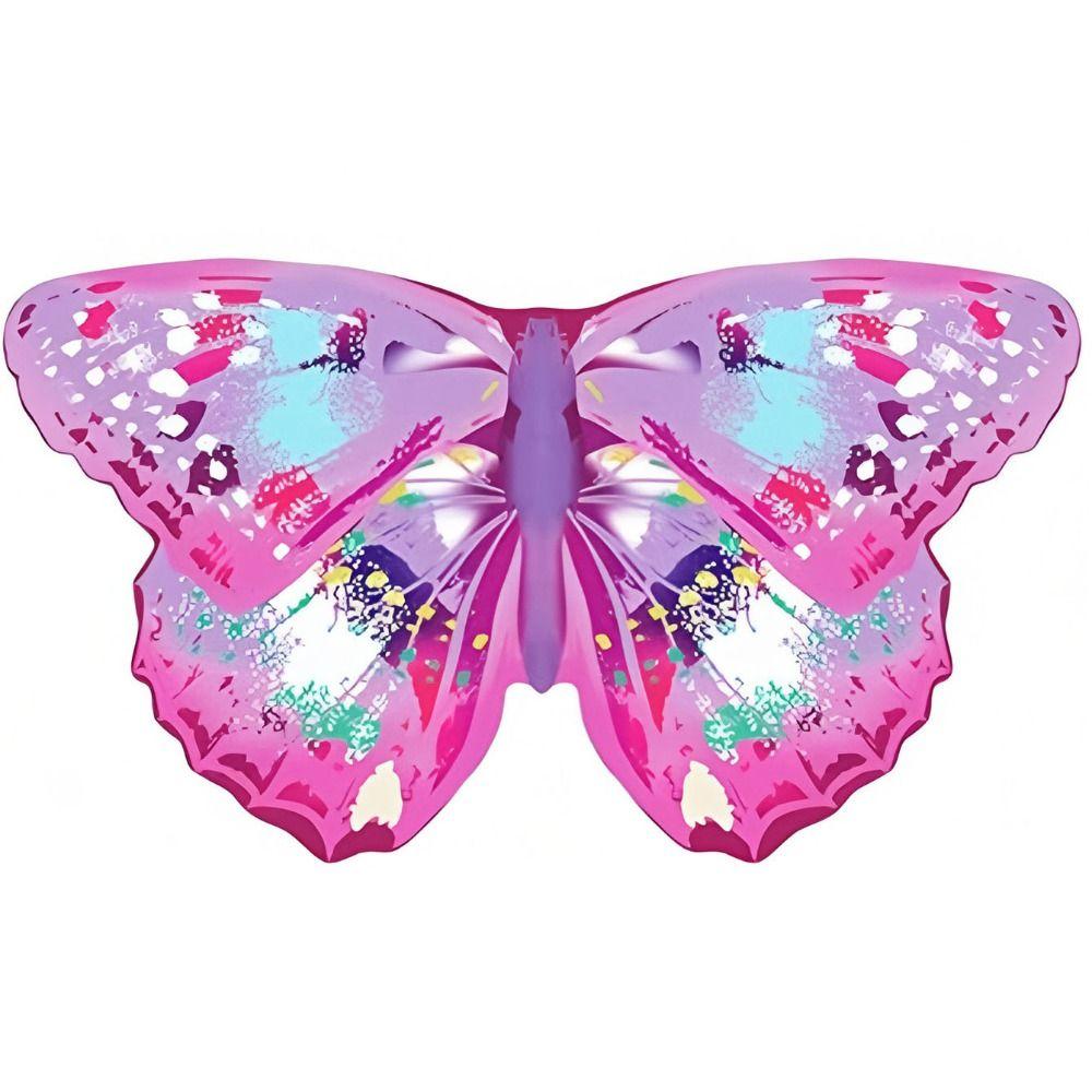 1 Stück Kinder Schmetterlingsflügel Umhang Bunt Mädchen Fee Schal Kostüm Festival Cosplay Kleid Kostüm DIY Dekor Weihnachten Halloween Geschenk