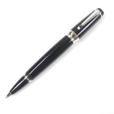 Ausgezeichneter MONTBLANC Kugelschreiber BOHEME Kappenmodell Schwarz Silberfarbene Edelsteine Verwendet