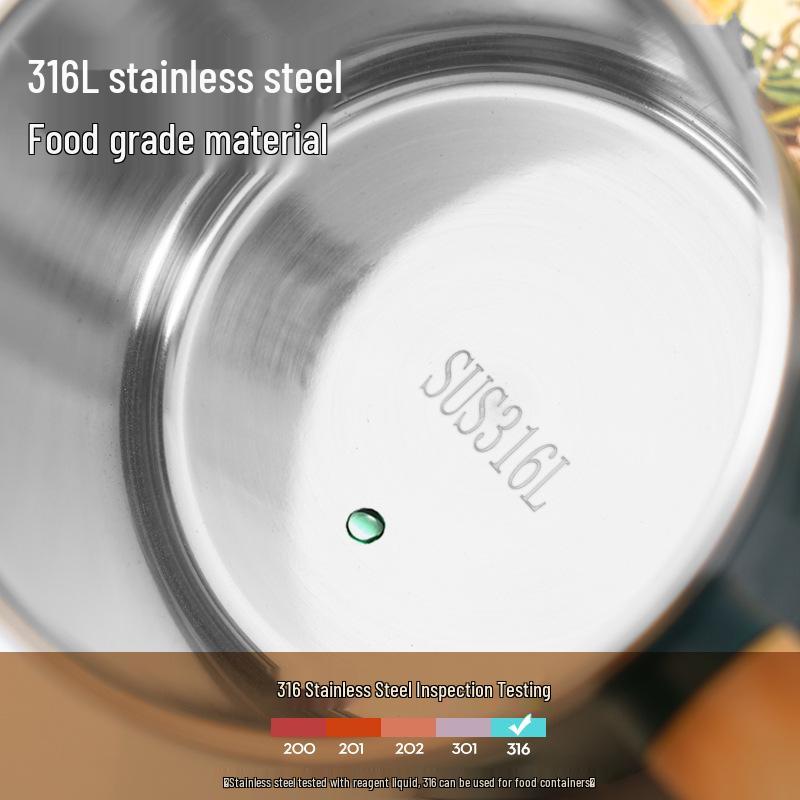 Creative 316 Stainless Steel Mug with Lid for Coffee, Tea, and Water