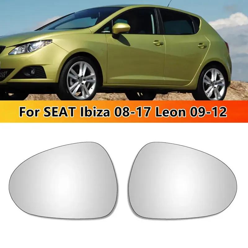 For SEAT Ibiza 2008-2017 Leon 2009-2012 Left Right Rear View Lens Split Mirror Heated Door Glass Rearview Lens Accessories Parts