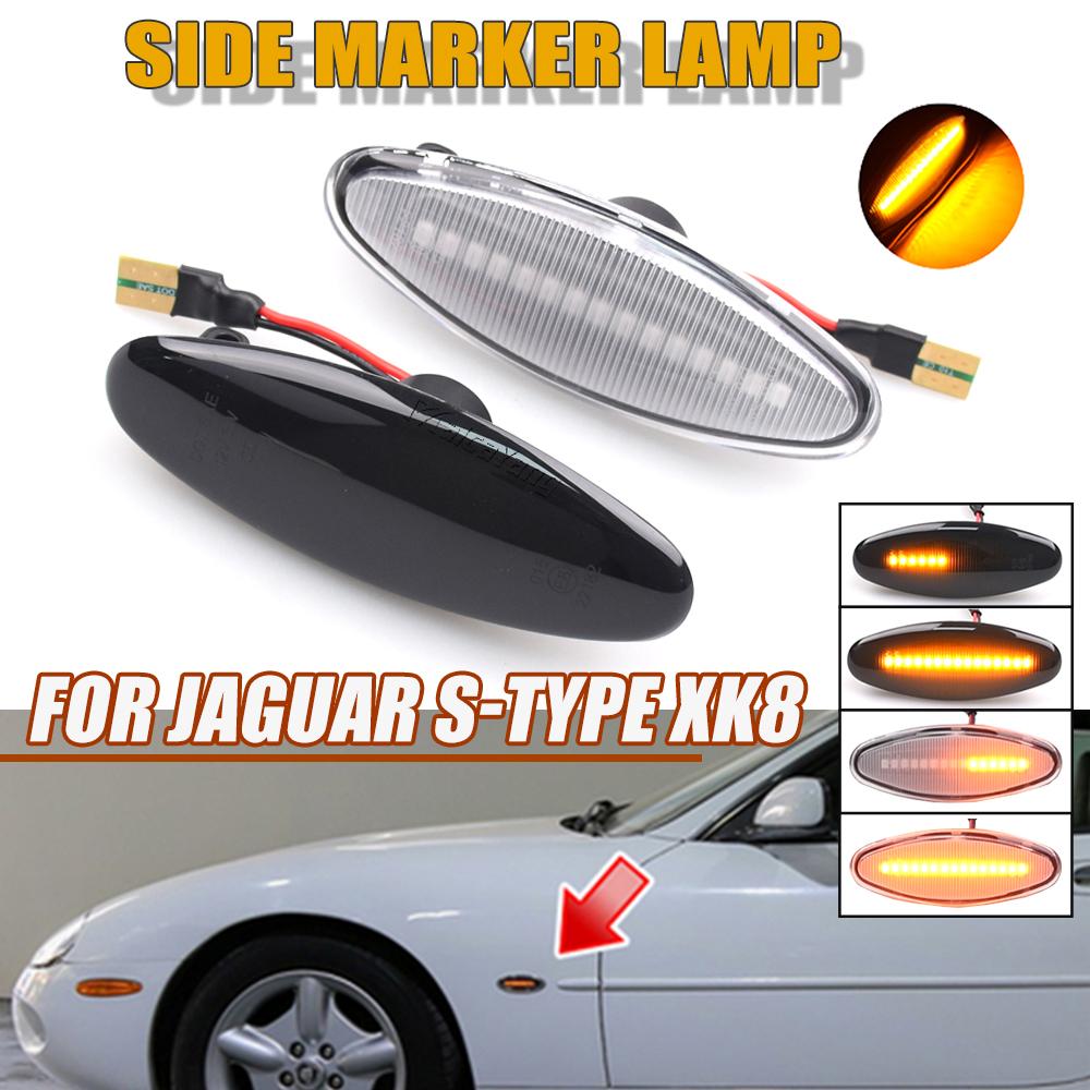 Luce Indicatori di Direzione Laterali LED Dinamici Lampada Indicatori di Direzione per Jaguar S-Type XK8 XJ X350