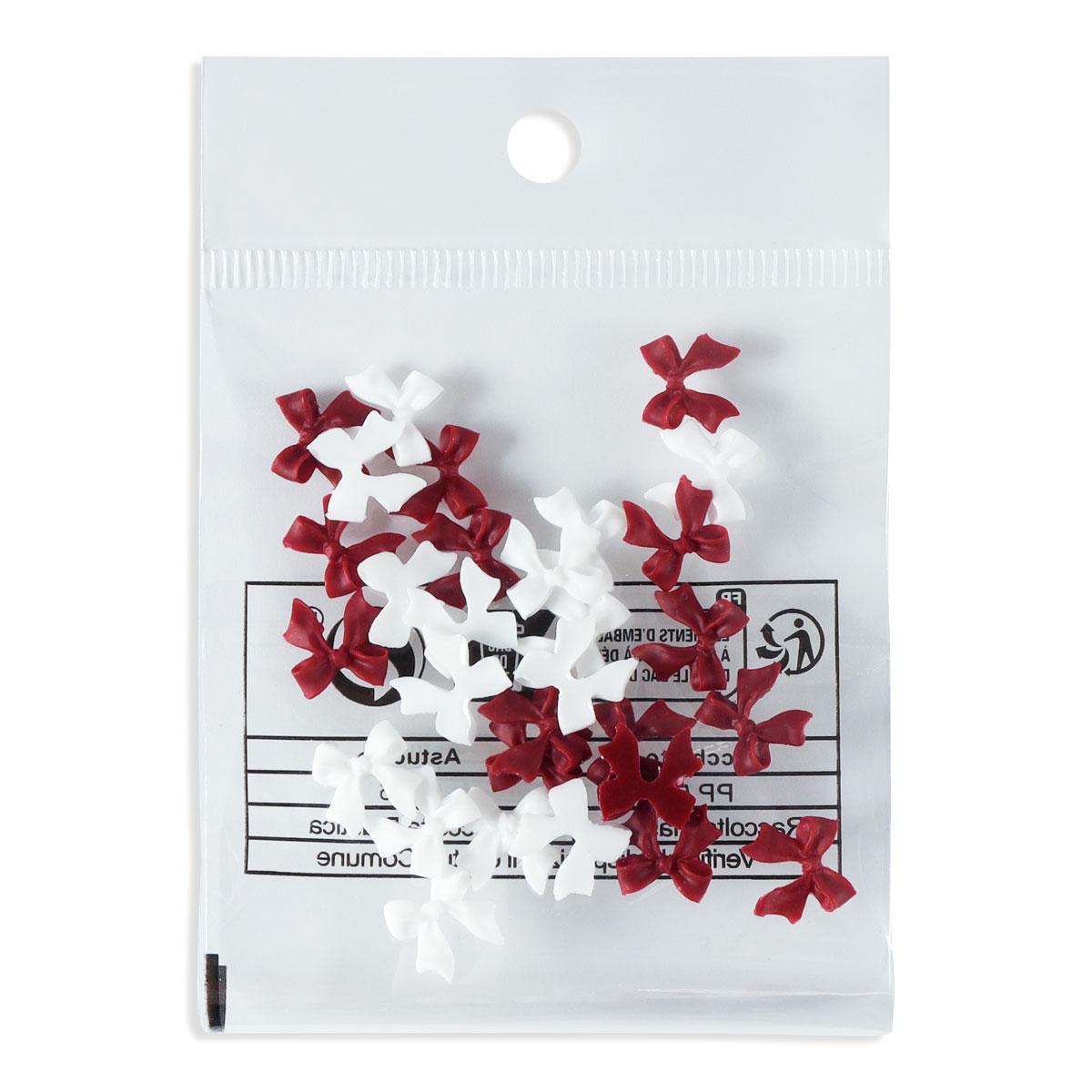 

30 шт. микс красных бантиков-гвоздиков для ногтей, симпатичные 3D-ленточки, белые украшения для ногтей, смоляные стразы для дизайна ногтей для креативного дизайна ногтей, принадлежности