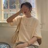 Pull Frame Cotton Spring and Summer New D Concave and Convex Three-dimensional Letter Short-sleeved T-shirt Women
