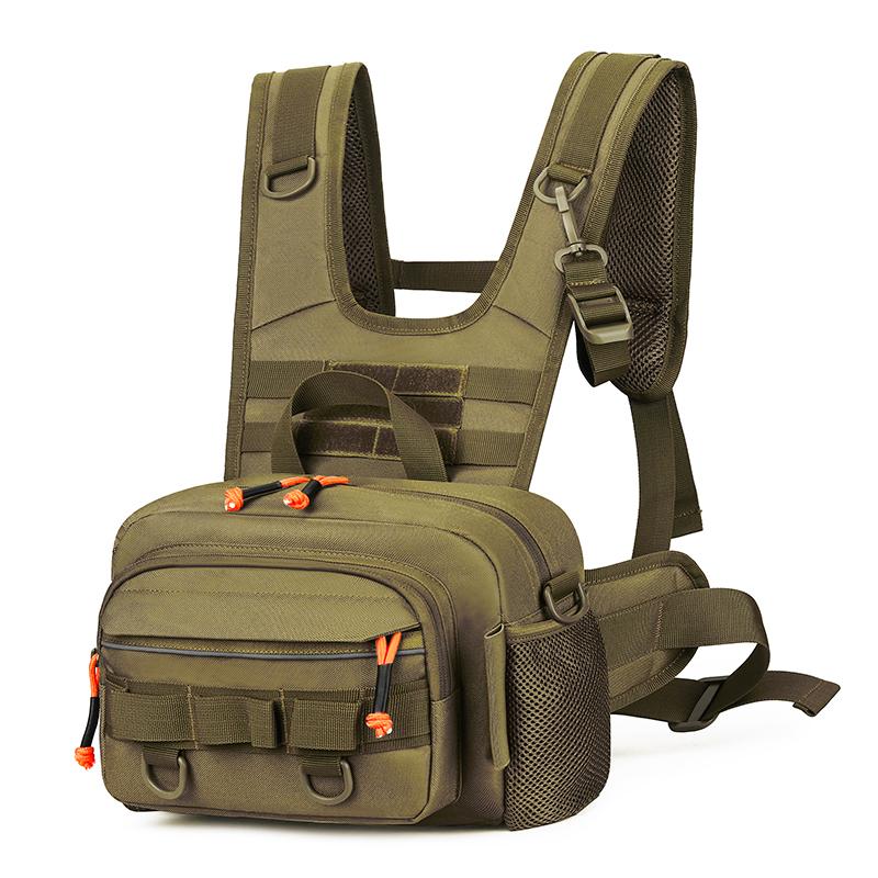 Multifunctional Outdoor Sports Chest Bag Large Capacity New Tactical Chest Bag Camouflage Sports Men's Vest Backpack