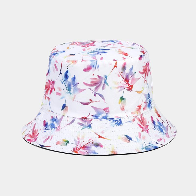 Summer Sun Hat, Men'S And Women'S Small Floral Pattern Double-Sided Fisherman Hat, Beach Travel Outdoor Fisherman Hat