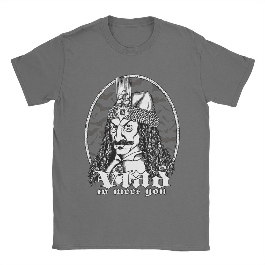 Fashion Vlad To Meet You Vlad Dracula T-Shirts for Men Crewneck Cotton T Shirt Short Sleeve Tee Shirt Gift Idea Clothes