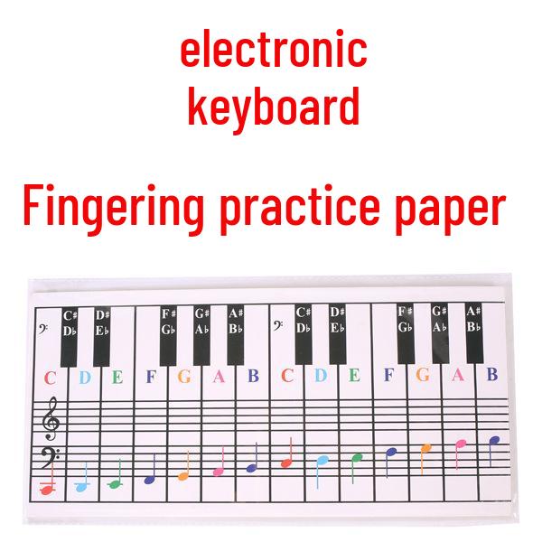 88-key Piano Practice Chart: 61-key Electronic Organ Finger Placement Diagram