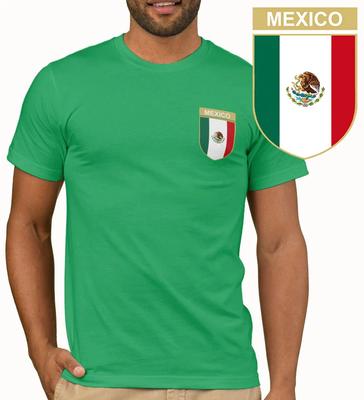Mexico Football T Shirt Top | 2026 Cup Flag White Green Sport Tee Soccer T-Shirt