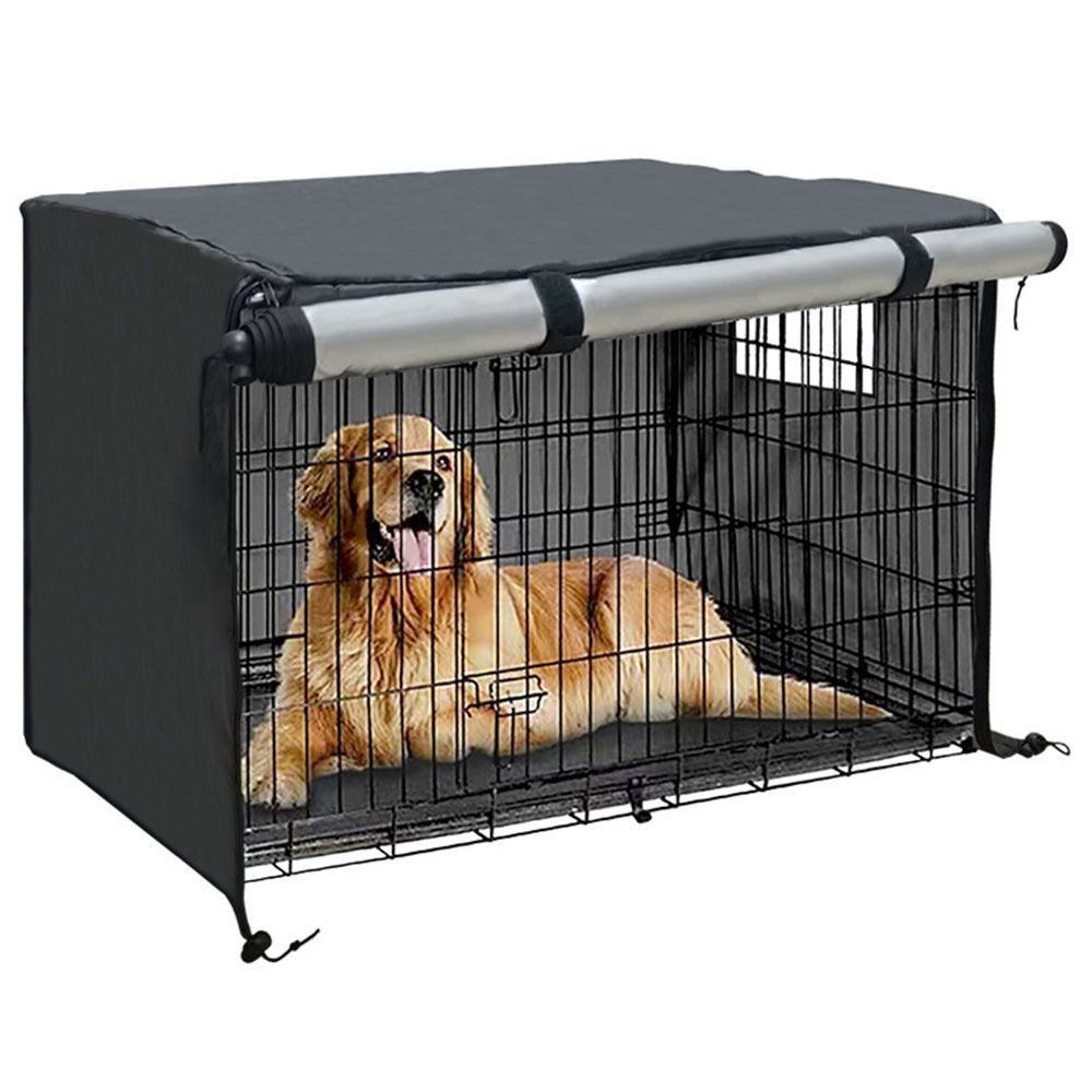 Oxford Cloth Dog Cage Cover Thickened Warm Rainproof Case Wire Crate Sun Covers  Wire Cages