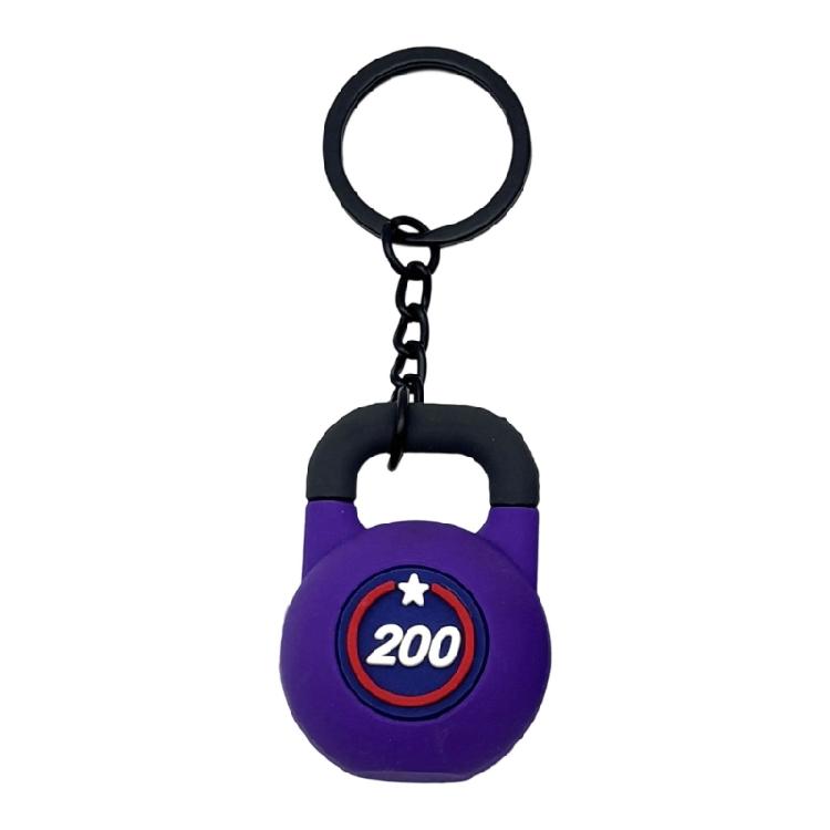 Fashionable Mini Kettlebell Keychain Sturdy Rubber Backpack Charm Lightweight Key Holder For Outdoor Use