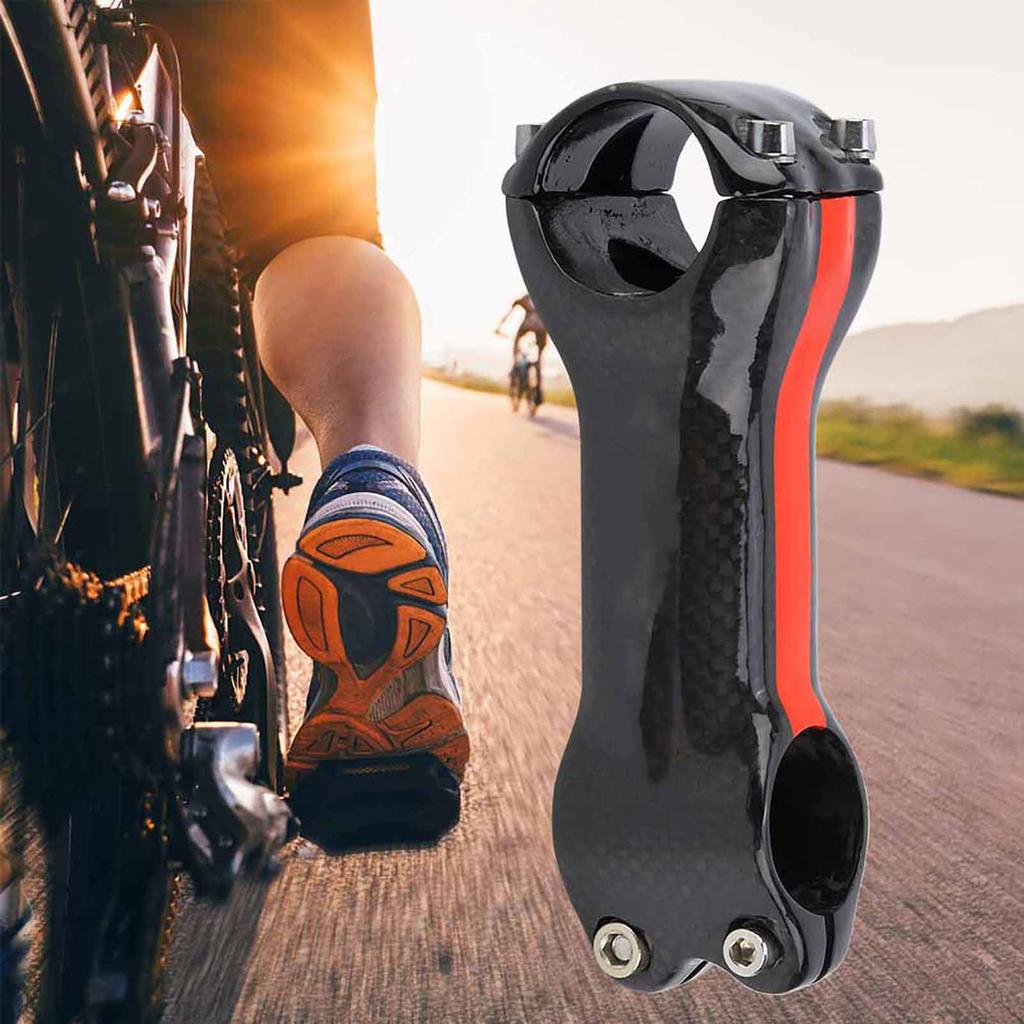 Carbon Fiber Road Mountain Bike Handlebar Stem for 31.8mm Handlebar Bicycle Accessory (C)