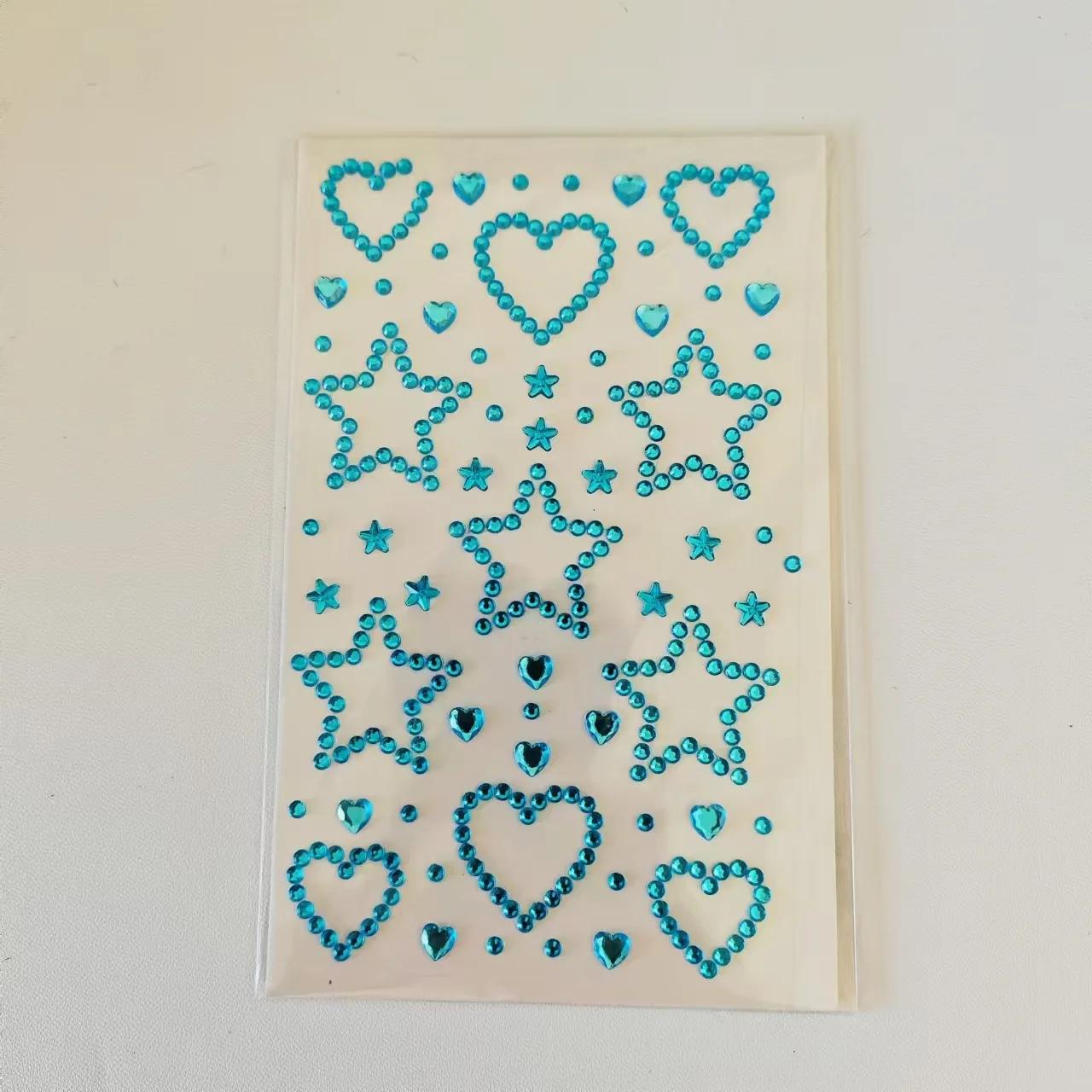 

3D Стразы Сердце Наклейки Декоративные Наклейки Блестящие Звезды Открытка Ручной Работы Наклейки Для Девочек Товары Для Сделай Сам Художественные Принадлежности розовый