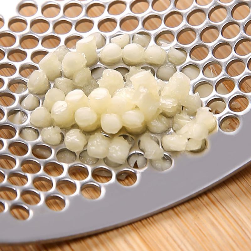 Edelstahl-Knoblauchpresse, Zerkleinerer, manueller Knoblauchwolf, Knoblauch-Zerkleinerer, Werkzeug zum Zerkleinern von Obst und Gemüse, Küchenhelfer-Zubehör