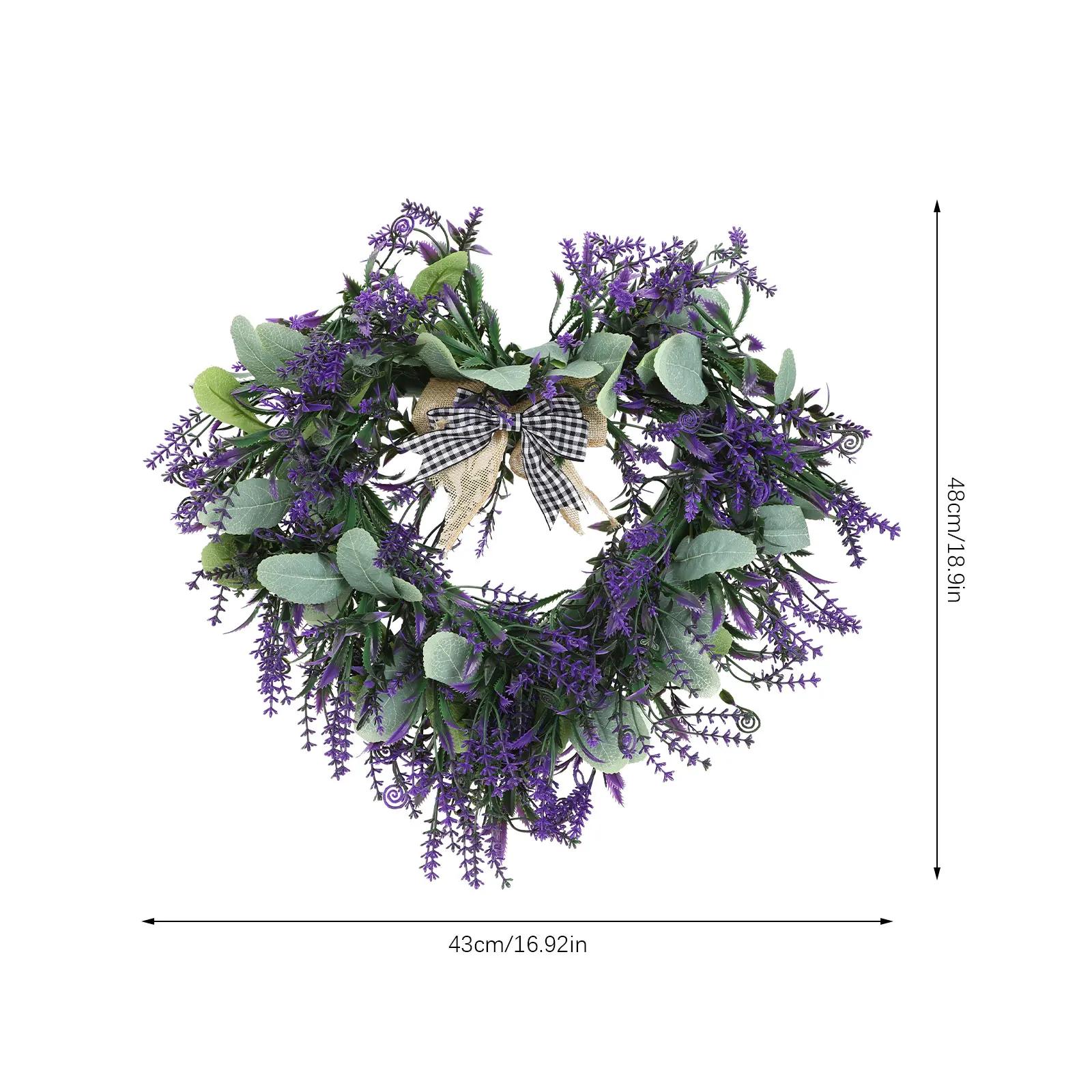 

Lavender Heart-Shaped Wreath Door Decoration Wedding Party Supplies 42cm Multicolor Valentine s Day Simulation Hanging Garland фіолетовий