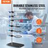Lab Stand Support, Laboratory Retort Support Stand Set, Steel Lab Stand 23.6" Rod and 8.3" x 5.3" Cast Iron Base, Includes Flask Clamps, a Burette