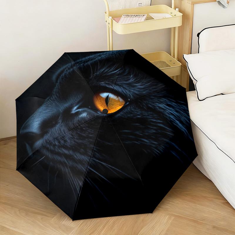 1 Stück Katzen Schmetterlinge Automatischer Regenschirm - Geeignet für Reisen Outdoor Tragbarer Regenschirm Geburtstagsgeschenk Tägliche Notwendigkeiten