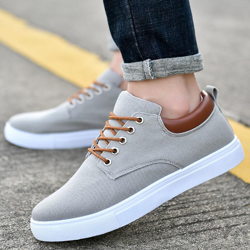 

Fashion Men s Casual Shoes Gray Lace-up Splicing Spring Autumn Sneakers Retro Breathable Designer Luxury Sale In Promotion On Male Shoe 39