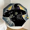 Spooky Witch Cat Umbrella: Automatic Opening & Closing, Outdoor Protection, Travel Accessory, Lightweight & Durable
