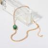 Devil's Eye Gold-Plated Necklace & Bracelet Set with Zirconia Stone, 18K Stainless Steel, European & American Style.