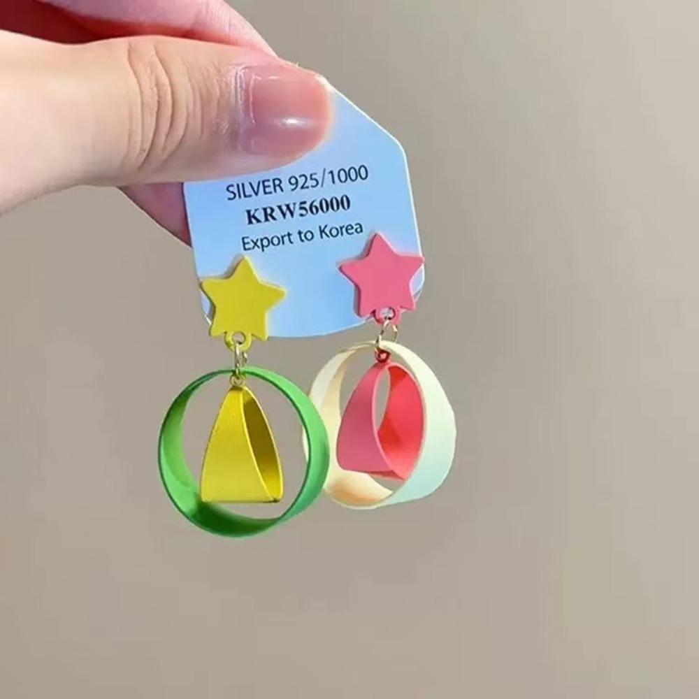 Color Dopamine Earrings, Sweet Super Fairy Temperament, Simple Personality and High Value Niche Earrings