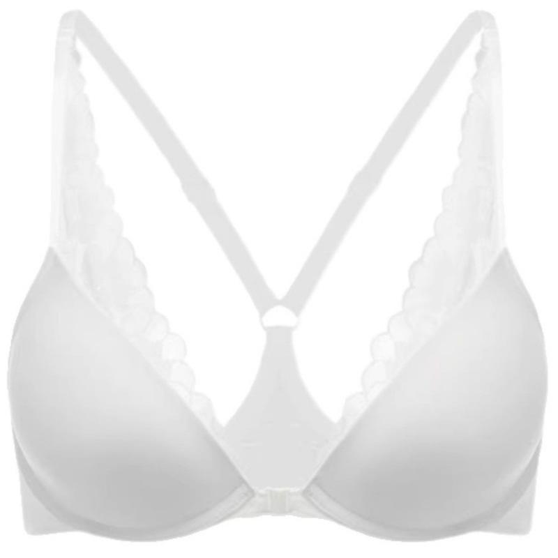Front Closure Push-Up Bra - Backless, Adjustable, Enhancing Style for Small Breasts