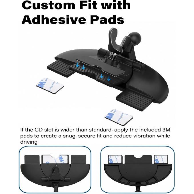 1Zero for MagSafe CD Phone Holder for Car, Foldable Longarm CD Phone Mount