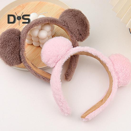 1/2/3Pcs Bear Ear Decor Headband Decorative Animal Hair Hoop Cartoon Hairband Baby Hair Accessories Girls Party Props