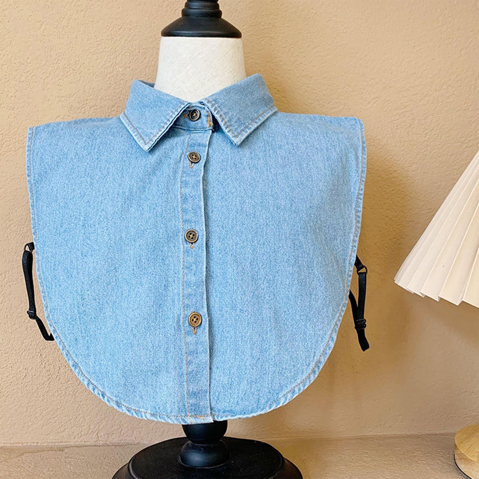 

Cowboy Faux Collar Versatile Pointed Lapel Sweater Shirt Collar Faux Collar One Size